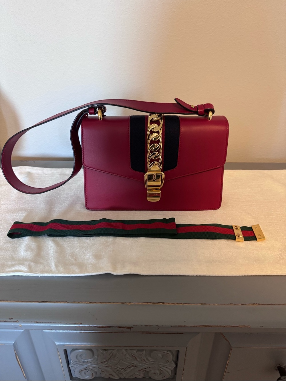 Gucci Sylvie Shoulder Bag with COA EUC